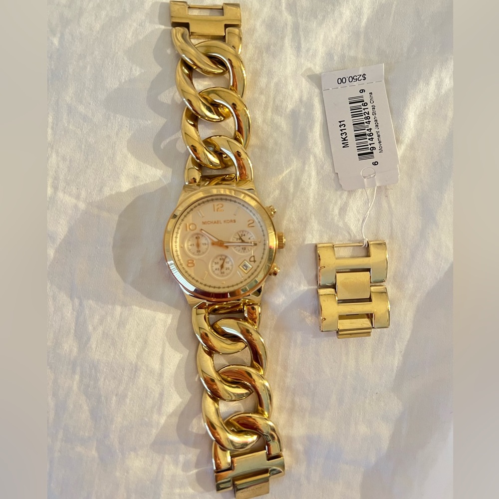 Michael Kors gold chain watch